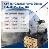 Dgavxa Kit 69 for General Pump Rebuild 20mm Kit, Compatible with General Pump T1011 T2031 T9211 TS2021 TS1011 TS1021 TS1041 TS1511 TS1531 TS1711 TS1811 TS2011 - Retail: $20