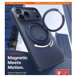 TORRAS for iPhone 17 Pro Case 360 Magnetic Stand O3 Fitness Series, [Fit for MagSafe] [360Â° Rotating Kickstand] 4X Mil-Grade Shockproof, Camera Control Button, Slim, Translucent Deep Blue - Retail:
