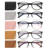 JOLISU 5 Pack Reading Glasses For Women, Blue Light Blocking Computer Reader Spring Hinge Eyeglasses (1.50) - Retail: $16