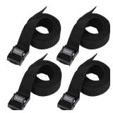 Ayaport Lashing Straps with Buckles Adjustable Cam Buckle Tie Down Cinch Strap for Packing Black 4 Pack - Retail: $13