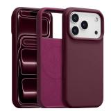 UCASONG Magnetic for iPhone 17 Pro Case 6.3\", Premium Liquid Silicone Case,[Compatible with Magsafe][Soft Anti-Scratch Microfiber Lining],Slim Thin Shockproof Phone Cover-Plum - Retail: $16