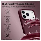 UCASONG Magnetic for iPhone 17 Pro Case 6.3\", Premium Liquid Silicone Case,[Compatible with Magsafe][Soft Anti-Scratch Microfiber Lining],Slim Thin Shockproof Phone Cover-Plum - Retail: $16