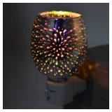 Yosoo Health Gear Wax Warmer Plug in 3D Electric Wax Warmer Pluggable Fragrance Warmer Smokeless Wax Melter Night Lamp for Home Office Hotel, Decorative Wax Cube Melter with led