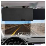 Veharvim Sun Visor Extender for Car with 2 Side Sunshade, Polarized UV400 Visor Extender Attachment for Car Visor with PC Lens,Anti-Glare for Safe Driving (1 Side Panel) - Retail: $23