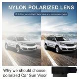 Veharvim Sun Visor Extender for Car with 2 Side Sunshade, Polarized UV400 Visor Extender Attachment for Car Visor with PC Lens,Anti-Glare for Safe Driving (1 Side Panel) - Retail: $23