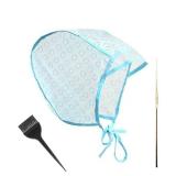 Hair Highlighting Caps Frosting Cap and Spatula Salon Hair Coloring Dye Cap with Hooks for Salon Dyeing Hairdressing (1PC