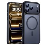 TOCOL for iPhone 17 Pro Case, Compatible with Magsafe, Built-in Magnetic Ring, Full Camera Protection, Drop Protection, Translucent Matte for iPhone 17 Pro Phone Case 6.3 inch (Black) - Retail: $9
