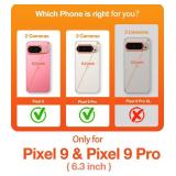 TORRAS 360Â°Spin Magnetic Stand for Google Pixel 9 Pro Case/Pixel 9 Case, 12FT Military Protection, Compatible with Magsafe, Shockproof Translucent Slim Pixel 9 Pro Phone Case with Ring Holder, Blac