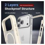 jaroco Magnetic for iPhone 17 Pro Max Case, [Compatible with MagSafe][Military Grade Drop Protection][Heavy Duty Protection][Non-Slip][Shockproof] 2-Layer Durable Bumper Phone Case 6.9
