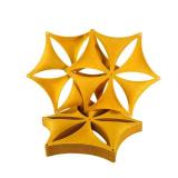 12 Pcs 3D Flower Venus Hanging Room Divider Panel, 14\"x12\" Screen Panels High Density Polyester Fiber Board Cut Room Partition Home Decoration (Gold) - Retail: $40