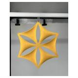 12 Pcs 3D Flower Venus Hanging Room Divider Panel, 14\"x12\" Screen Panels High Density Polyester Fiber Board Cut Room Partition Home Decoration (Gold) - Retail: $40