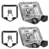 Loksun 2Pcs Truck Tool Box Latch Replacement, Stainless Steel Truck Bed Tool Box Latches, Paddle Locks Replacement for Truck RVs Trailer Campers Box - Retail: $20
