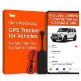 Wired GPS Tracker for Vehicles, No Subscription with Real-Time Location, Easy Install, Speeding Monitoring, Route History, Geofence, for Fleets & Families, USA, Moto Watchdog - Retail: $130