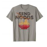 GREEN Send Noods Distressed Funny Ramen Noodle T-Shirt XL - Retail: $17