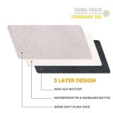 Sunheir Washable Large Dog Bed Covers Soft Plush Replacement, Waterproof Dog Bed Liner, Pet Bed Cover with Zipper 35x22x3 Inches, Grey, Cover Only - Retail: $18