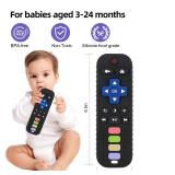 Chuya Baby Teether Toy Chew Toys for Babies 3-24 Months TV Remote Control Shape Teething Relief for Infants (Black) - Retail: $7