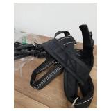 Pre Owned SlowTon No Pull Dog Harness - Heavy Duty Dog Harness and Leash Set for Medium Large Dogs, Reflective Tactical Harness with Soft Padded and Front Clip for Easy Walk and Training (Black L) - R