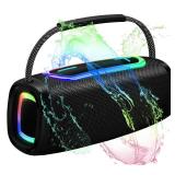 Bluetooth Speaker 6000mAh, 36H Playtime BT5.4 Portable Wireless Speaker with 24W Loud Stereo Sound, IP6 Waterproof, Portable Speaker with RGB Multi-Color Rhythm Lights for Outdoor/Home/Party as Gift -
