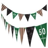 2 Pieces Football Pennant Banner American Football Theme String Flags Banners for Sports Party Decorations - Retail: $9