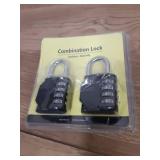 Puroma 2 Pack Combination Lock for Locker 4 Digit Outdoor Waterproof Padlock for School, Gym, Sports, Fence, Toolbox, Gate, Case, Outdoor, Hasp Storage (Black) - Retail: $13