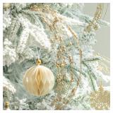 KI Store 8pcs Champagne Weeping Glitter Berry Christmas Tree Picks Spray for Christmas Tree Decor Floral Displays