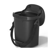 Pre Owned Garoopion Leakproof Car Trash Can, 1.9 Gallon Soft Silicone Hanging Garbage Can with Lid, Easy to Clean Vehicle Trash Bin, Suitable for Sedans, SUVs, MPVs & Trucks - Retail: $25