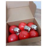 LED Red Light Bulb 15W Equivalent, 1W LED Colored Night Lights, G45 Christmas Globe Light Bulbs, Mini Edison E26 Base Bulb for Vanity Bulbs, Porch, Holiday String Fairy Mood Lights Decor, 6 Pack - Ret