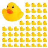 JTTJDB 50-Pieces Float & Squeak Mini Rubber Duck Baby Bath Ducky Sound Shower Toys for Kids - Retail: $10