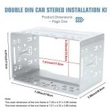 QLOUNI Double Din Installation Kit, Universal Double DIN Installation Cage Kit Slot Metal Car Stereo Radio Mounting Frame, Compatible for Passat/MK3/Jetta Panel Frame - Retail: $18