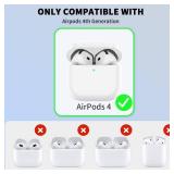 Cute Animal Anime AirPods 4 case Cover, 3D Cartoon Funny Silicone Shockproof Protective Case Compatible with AirPods 4th Generation Case Cover with Carabiner & Cleaner Kit, Big Mouth Shark - Retail: $