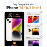 CANSHN Magnetic for iPhone 14 Case, Upgraded [Full Camera Protection] [Compatible with Magsafe] [Translucent Matte] Shockproof Protective Phone Case for iPhone 14 6.1\" - Red - Retail: $16