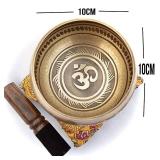 Tibetan Singing Bowl Set â Bronze Master Grade with Pure Tone & Thangka Art â Handmade in Nepal by Himalayan Bazaar (Gold & Yellow) - Retail: $26