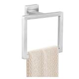 JOPOFI Towel Ring - Thicken SUS 304 Stainless Steel Towel Holder, Towel Racks for Bathroom, Square Modern Design Hand Towel Holder, Contemporary Hand Towel Bar - Brushed Nickel - Retail: $10