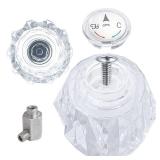 Shower Handle Replacement Assembly for RP41661,Shower Knob Replacement Compatible with Delta and Peerless Single Handle Tub Faucets,Universal Shower Handle Replacement,Clear Acrylic - Retail: $16
