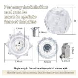 Shower Handle Replacement Assembly for RP41661,Shower Knob Replacement Compatible with Delta and Peerless Single Handle Tub Faucets,Universal Shower Handle Replacement,Clear Acrylic - Retail: $16