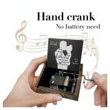 Hcaredee Wooden Music Box for Dad from Daughter,I Will Always be Your Lovely Girl Hand Crank Musical Boxes,My Hero Dad,Gifts for Daddy on Birthday Christmas Father