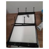 EsLuker.ly 2 Tier Coffee Mug Holder Station Bar Organizer Countertop, Mug Cup Tree Rack for Kitchen Office, Storage Shelf with 12 Hooks, Creat Stylish Coffee Corner, White-Black - Retail: $30