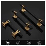 Lepatape 10 Pack 5 Inch Black and Gold Cabinet Pulls Black and Gold Cabinet Handles Kitchen Cabinet Handles Dresser Drawer Pulls Kitchen Cabinet Hardware - Retail: $35