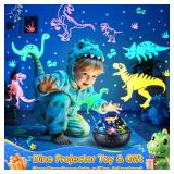 Staryou Dinosaur Toys for Kids 3-5, ãRemote+3 Films+93 Effectsã Dinosaur Toys for Kids 2-4, ã3 Timer+5 Brightnessã 3 Year Old Boy Gift, Rotate 3 Year Old boy Birthday Gift, Boys Ch
