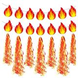 CHUNNIN Fire Flame Birthday Party Decoration Pentecost Decorations Fireman Paper Banner Flame Hanging Swirls Streamer Firefighter Photo Booth Prop Supplies Favors Gatherings Celebrations Decor - Retai