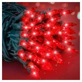 Christmas Lights Indoor Outdoor, 2PACK 13FT 50-count Lights Incandescent Mini valentine