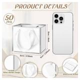 Yeaqee 50 Pcs Mini Metallic Gift Bags with Handles 4x4.75x2.25