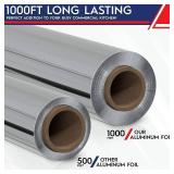 Premium Standard Aluminum Foil Roll, 12 Inch x 1000 Feet, Silver Wrap for Food Service, Restaurants, Catering and Home Kitchens - 1 Roll - Retail: $35