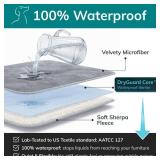 Waterproof Dog Blanket Washable â Dog Waterproof Blanket for Couch, Reversible Sherpa & Microfiber, Thick 460 GSM Dog Blanket Waterproof, 40x47 - Retail: $23