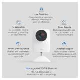 Miku Pro Smart Baby Monitor with Camera, Track Live Breathing with No Wearable, Real-Time Alerts, Sleep Analytics, 1080p Wi-Fi Video, Night Vision, and 2-Way Audio, Wall Mount Included - Retail: $150