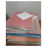 Ctosree 5 Sets 1 Inch Heavy Duty 3 Ring Binder with 2 Pockets with 5 Tab Dividers 8.5 x 11 Inch Plastic Film and File Folder Labels for Letter Size Paper Office Home Supplies(Retro Color) - Retail: $3