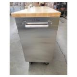 Trinity 72-inch Stainless Steel Rolling Workbench TLS-7204