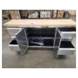 Trinity 72-inch Stainless Steel Rolling Workbench TLS-7204