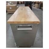 Trinity 66-inch Stainless Steel Rolling Workbench TLS-4813