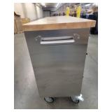 Trinity 66-inch Stainless Steel Rolling Workbench TLS-4813